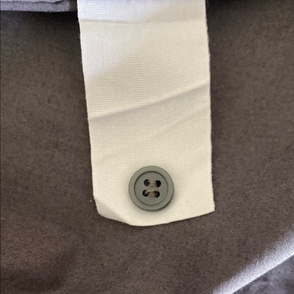 COS Gray Midi Collared Shirt Dress 38” Length 3/4 Sleeves Minimalist Utility - Picture 9 of 9